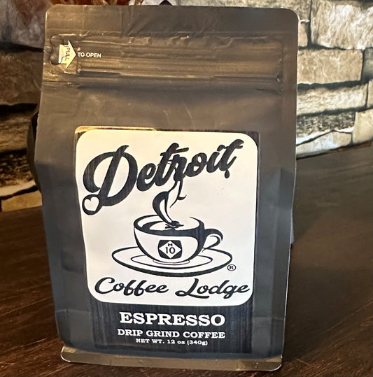 Detroit Coffee Lodge BOLD Espresso BLEND- Drip GRIND Coffee